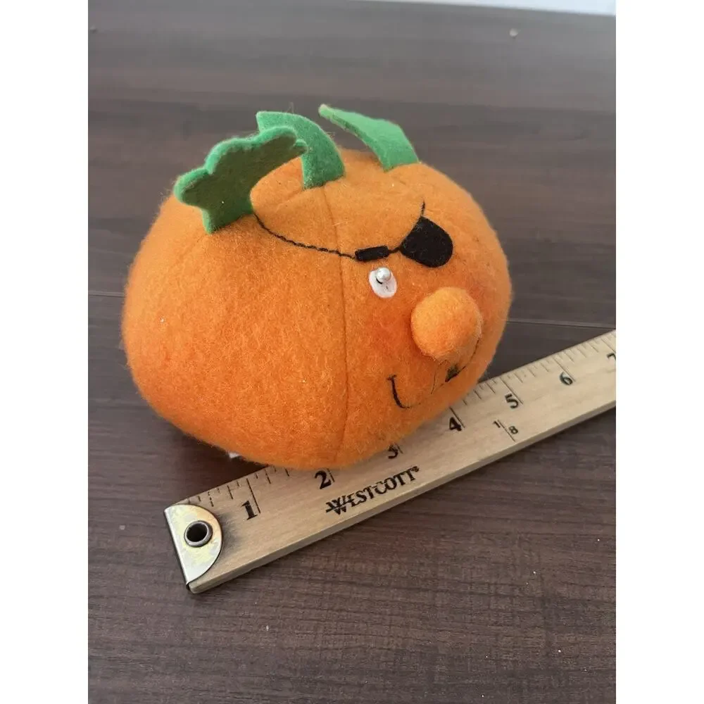 Pumpkin Pirate Halloween Hallmark Plush Felt Stuffed Soft Toy Vintage 1986